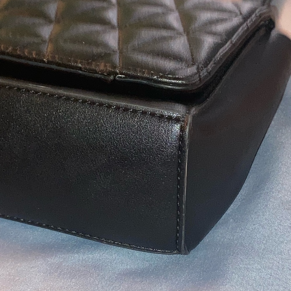 Nine West Judilee Black Quilted Mini Flap Crossbody Bag - Picture 5 of 12